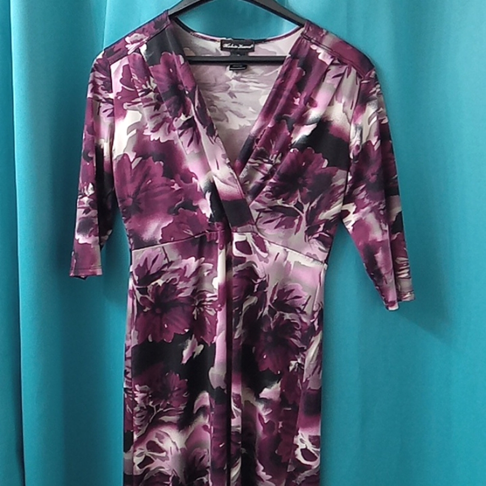 Purple Floral design dress